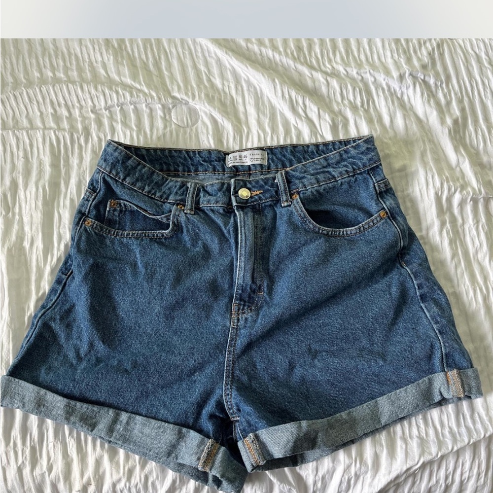 Primark Blue Jean Shorts High-Waisted Relaxed Fit